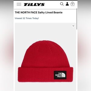 The North Face Vibrant Red Knit Beanie